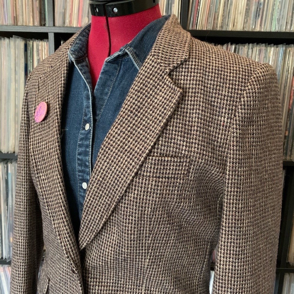 wool blazer jacket 80s 90s vintage preppy fall - Picture 9 of 12